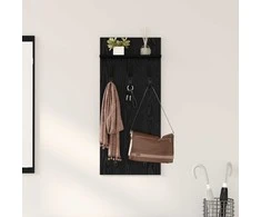 Prikabinamas paltas su lentyna Juodas ąžuolas 40 x 10 x 90 cm