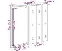 Prikabinamas paltas Sieninis Sena mediena 84 x 10 x 80 cm