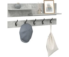 Prikabinamas paltas su lentyna Betono pilka 90 x 15 x 36 cm