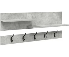 Prikabinamas paltas su lentyna Betono pilka 90 x 15 x 36 cm