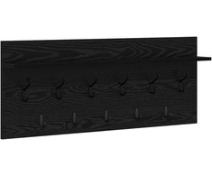Prikabinamas paltas su lentyna Juodas ąžuolas 100 x 40 x 12 cm