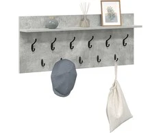 Prikabinamas paltas su lentyna Betono pilka 100 x 40 x 12 cm
