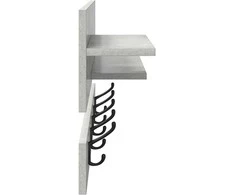 Prikabinamas paltas Sieninis Betono pilka 90 x 15 x 36 cm