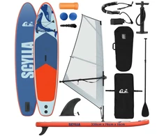 Pripučiamas SUP lenta su burės SCYLLA 330 x 76 x 15 cm Mėlyna