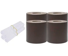 Privatumo suteikiančios pertvaros, 4vnt., rudos, 35x0,19m, PVC