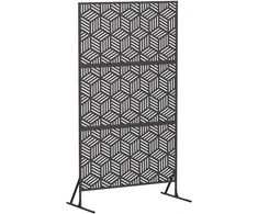 Privatumo žaliuzės 100 x 50 x 180 cm Plienas Juoda