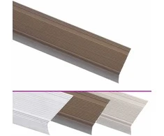 Profiliai laiptams, 15vnt., rudi, 90 cm, aliuminis, L formos