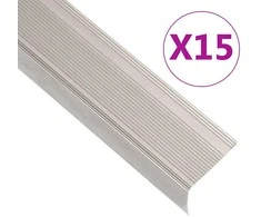 Profiliai laiptams, 15vnt., šampano, 100cm, aliuminis, L formos