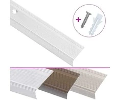 Profiliai laiptams, 15vnt., sidabro, 90 cm, aliuminis, L formos