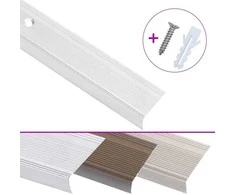 Profiliai laiptams, 15vnt., sidabro, 90 cm, aliuminis, L formos