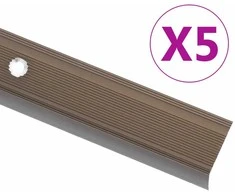 Profiliai laiptams, 5vnt., rudi, 100cm, aliuminis, L formos