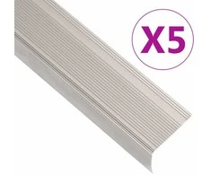 Profiliai laiptams, 5vnt., šampano, 90 cm, aliuminis, L formos