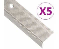 Profiliai laiptams, 5vnt., šampano, 90 cm, aliuminis, L formos