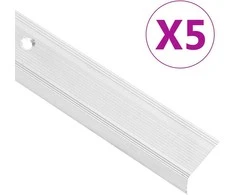 Profiliai laiptams, 5vnt., sidabro, 100 cm, aliuminis, L formos