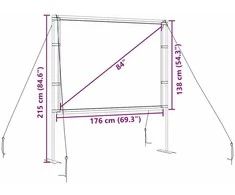 Projektavimo ekranas su stovais, 84 colių, 4:3