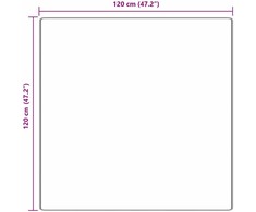 Neslystantis plaukuotas kilimas Pilka 120 x 120 cm PP