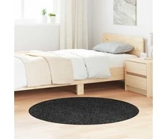 Neslystantis plaukuotas kilimas Tamsiai pilka 120 x 120 cm PP