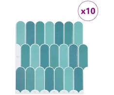 Pūkuota plytelė 10 pcs Mėlyna 30 x 30 cm Poliuretanas ir PET