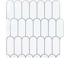 Pūkuota plytelė 20 pcs Balta pilka 30 x 30 cm