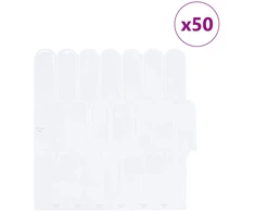 Pūkuota plytelė 50 pcs Balta 30 x 30 cm Poliuretanas ir PET