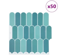 Pūkuota plytelė 50 pcs Mėlyna 30 x 30 cm Poliuretanas ir PET