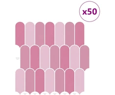 Pūkuota plytelė 50 pcs Rožinė 30 x 30 cm Poliuretanas ir PET