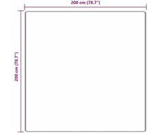 Neslystantis plaukuotas kilimas Ruda 200 x 200 cm PP