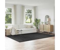 Neslystantis plaukuotas kilimas Tamsiai pilka 240 x 340 cm PP