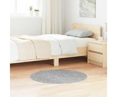 Neslystantis plaukuotas kilimas Pilka 90 x 90 cm PP