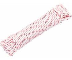 Pull Starter Cord Balta ir Raudona Ø3 mm 10 m Nailonas