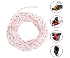 Pull Starter Cord Balta ir Raudona Ø3 mm 10 m Nailonas