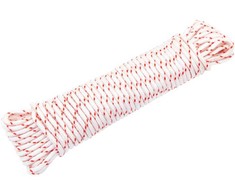 Pull Starter Cord Balta ir Raudona Ø5 mm 10 m Nailonas