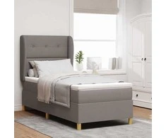 Kiemas lova su galvūgalio Taupe 200 x 80 cm audinys