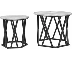 Šoninis stalas 2 pcs Pilkas Sonoma