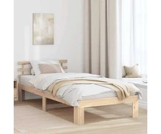 Lova Lovos rėmas Natūrali 90 x 190 cm Kietos pušies mediena