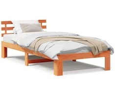 Lova Lovos rėmas Vaško ruda 90 x 200 cm Kietos pušies mediena