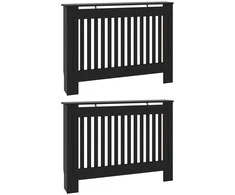 Radiatoriaus dangtis 2 pcs Juoda 112 x 19 x 81,5cm