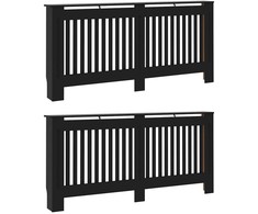 Radiatoriaus dangtis 2 pcs Juoda 172 x 19 x 81,5 cm