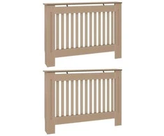 Radiatoriaus dangtis 2 pcs Sonoma ąžuolas 112 x 19 x 81,5cm