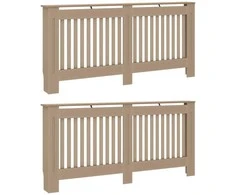 Radiatoriaus dangtis 2 pcs Sonoma ąžuolas 172 x 19 x 81,5cm