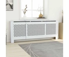 Radiatoriaus uždangalas, baltos spalvos, 205cm, MDF