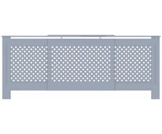 Radiatoriaus uždangalas, pilkos spalvos, 205cm, MDF
