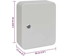 Raktų dėžutė su užraktu Ivory 20 x 7,5 x 25 cm Plienas