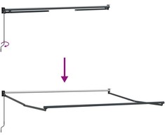 Ištraukiama markizė Geltona ir Oranžinė 300 x 250 cm