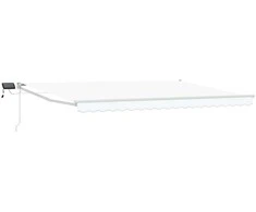 Rankinė ištraukiama markizė su LED Baltas 4,5 × 3 m