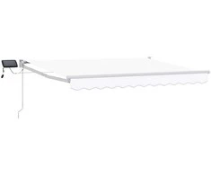 Rankinė ištraukiama markizė su LED Baltas 3,5 x 2,5 m