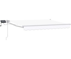 Rankinė ištraukiama markizė su LED Baltas 2,5 x 2 m