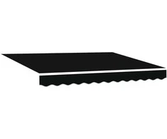 Rankinė ištraukiama markizė su LED Juoda ir Balta 3,5 x 2,5 m