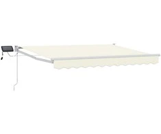 Rankinė ištraukiama markizė su LED Kremas ir balta 3,5 x 2 m
