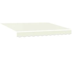 Rankinė ištraukiama markizė su LED Kremas ir balta 3 x 2,5 m